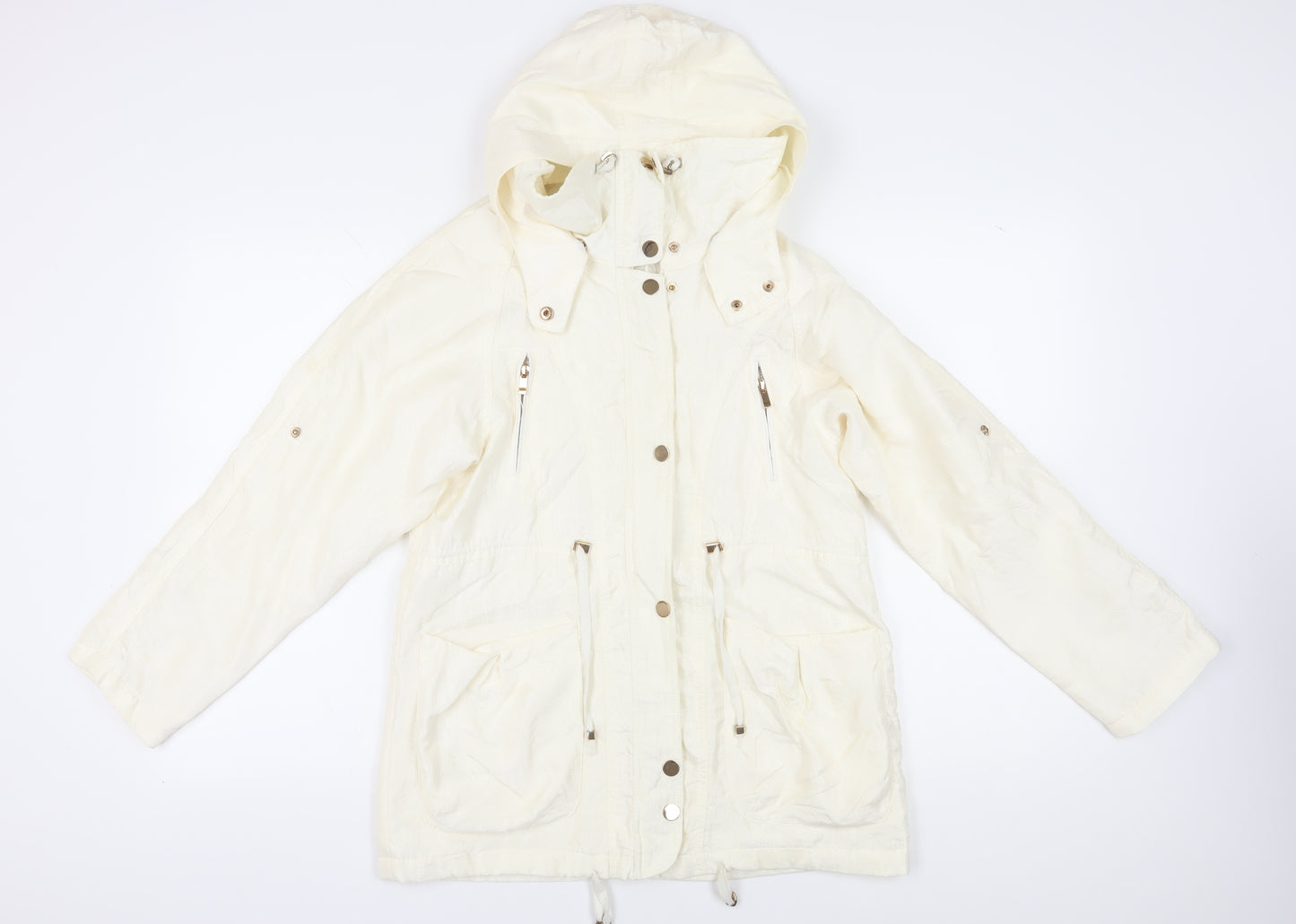 Mudo Collection Women's Ivory Parka Jacket M