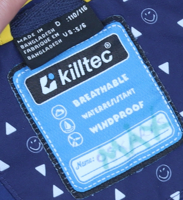 Killtec Boys Yellow Rain Coat, 6-7 Years, Water Repellent