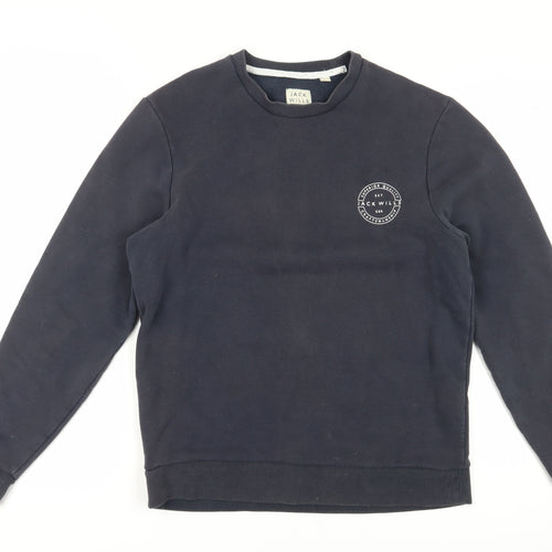Jack Wills Men's Black Pullover Sweatshirt M