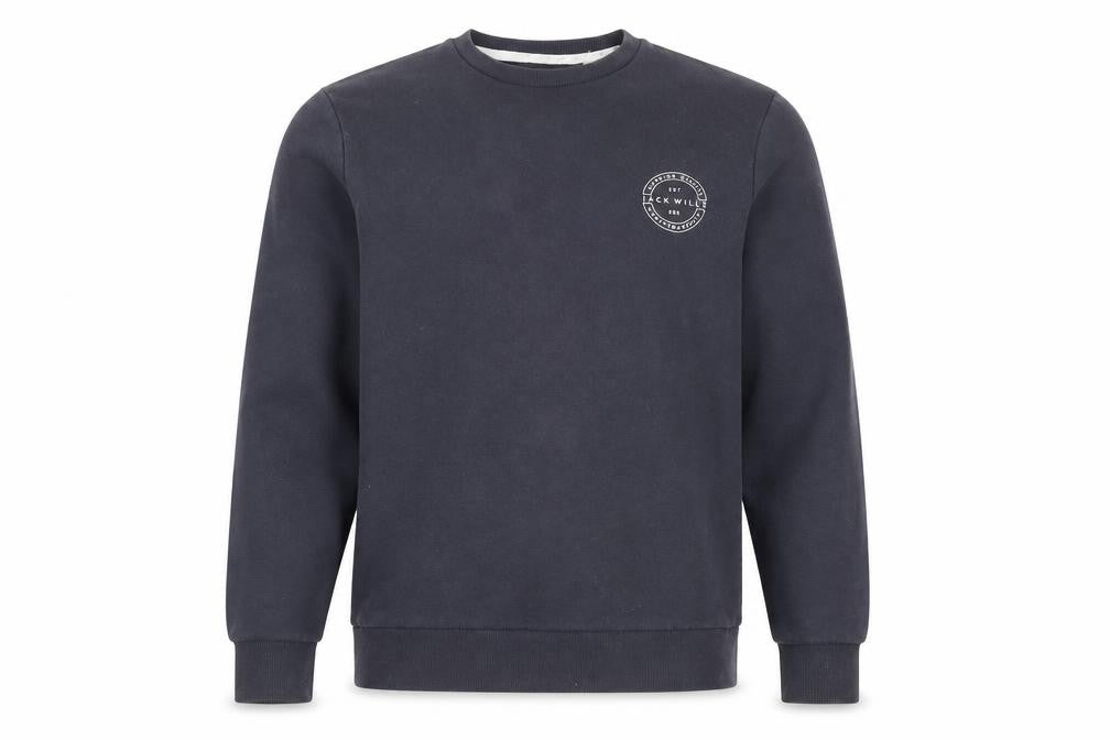 Front view of Jack Wills Men's Black Pullover Sweatshirt M