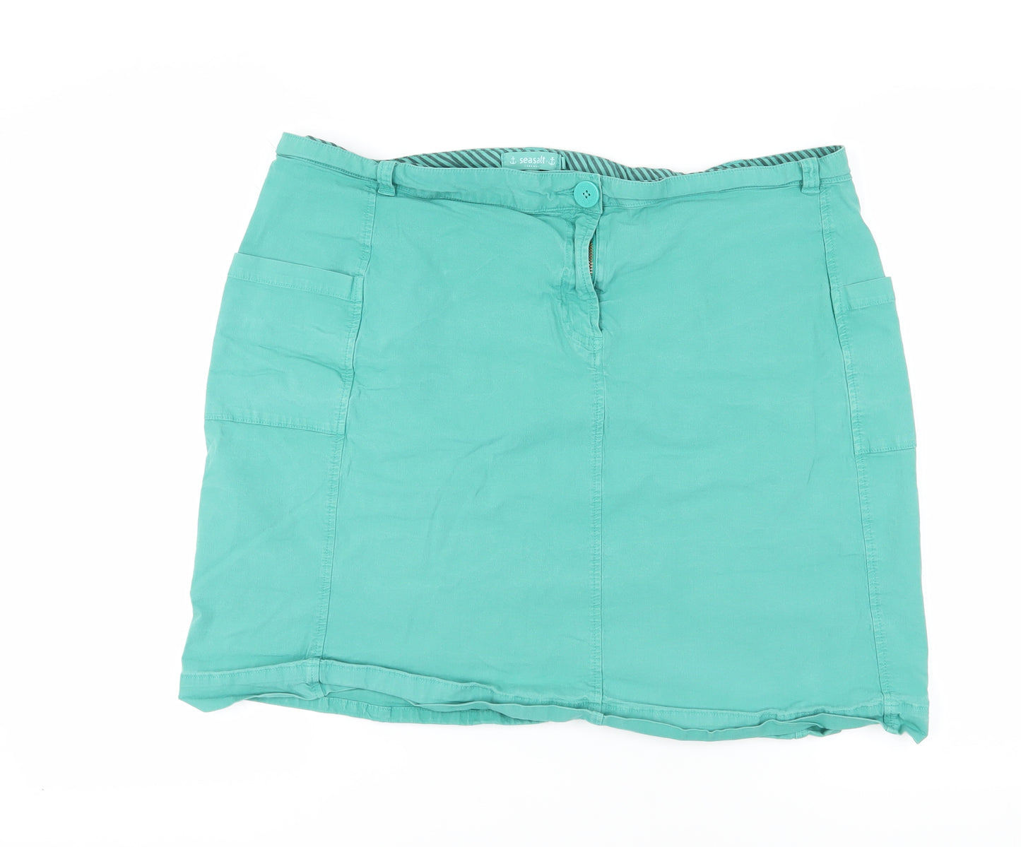 Seasalt Women’s Green Cotton Pencil Skirt Size 20