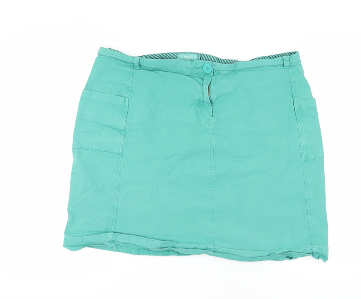 Seasalt Women’s Green Cotton Pencil Skirt Size 20