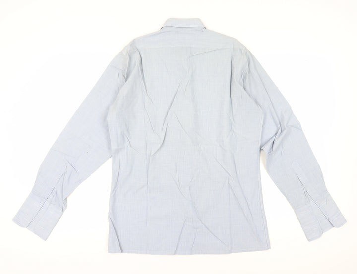 Debenhams Men's Blue Dress Shirt, Size 39, Long Sleeve