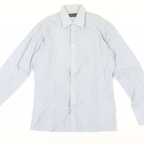 Debenhams Men's Blue Dress Shirt, Size 39, Long Sleeve