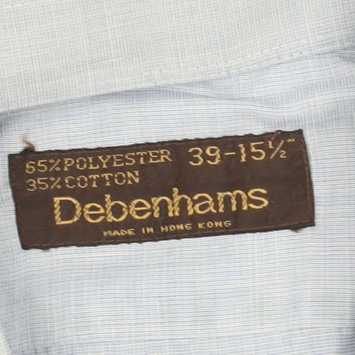 Debenhams Men's Blue Dress Shirt, Size 39, Long Sleeve