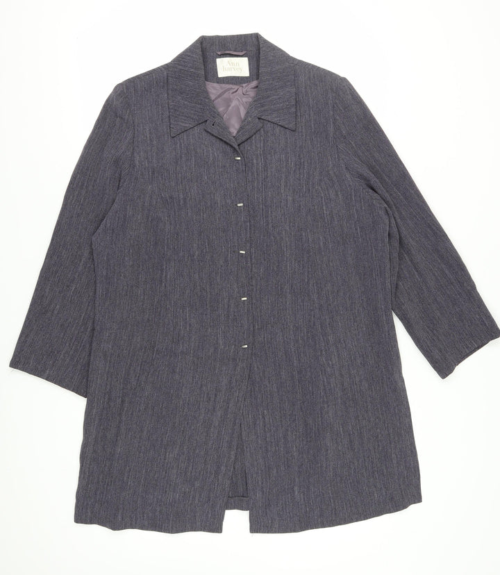Ann Harvey Women's Grey Overcoat Size 18
