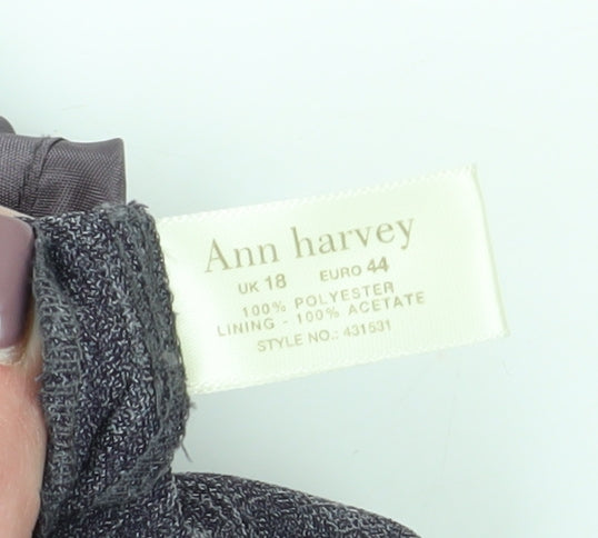 Ann Harvey Women's Grey Overcoat Size 18