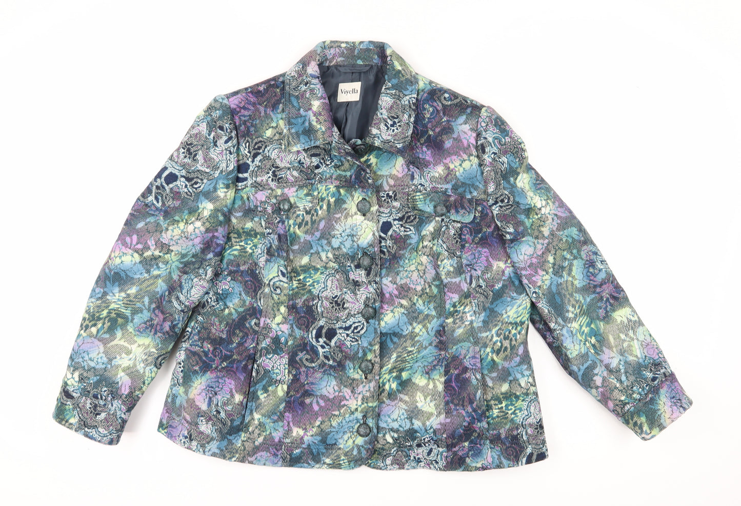 Viyella Women's Multicoloured Floral Jacket Size 18 Classic