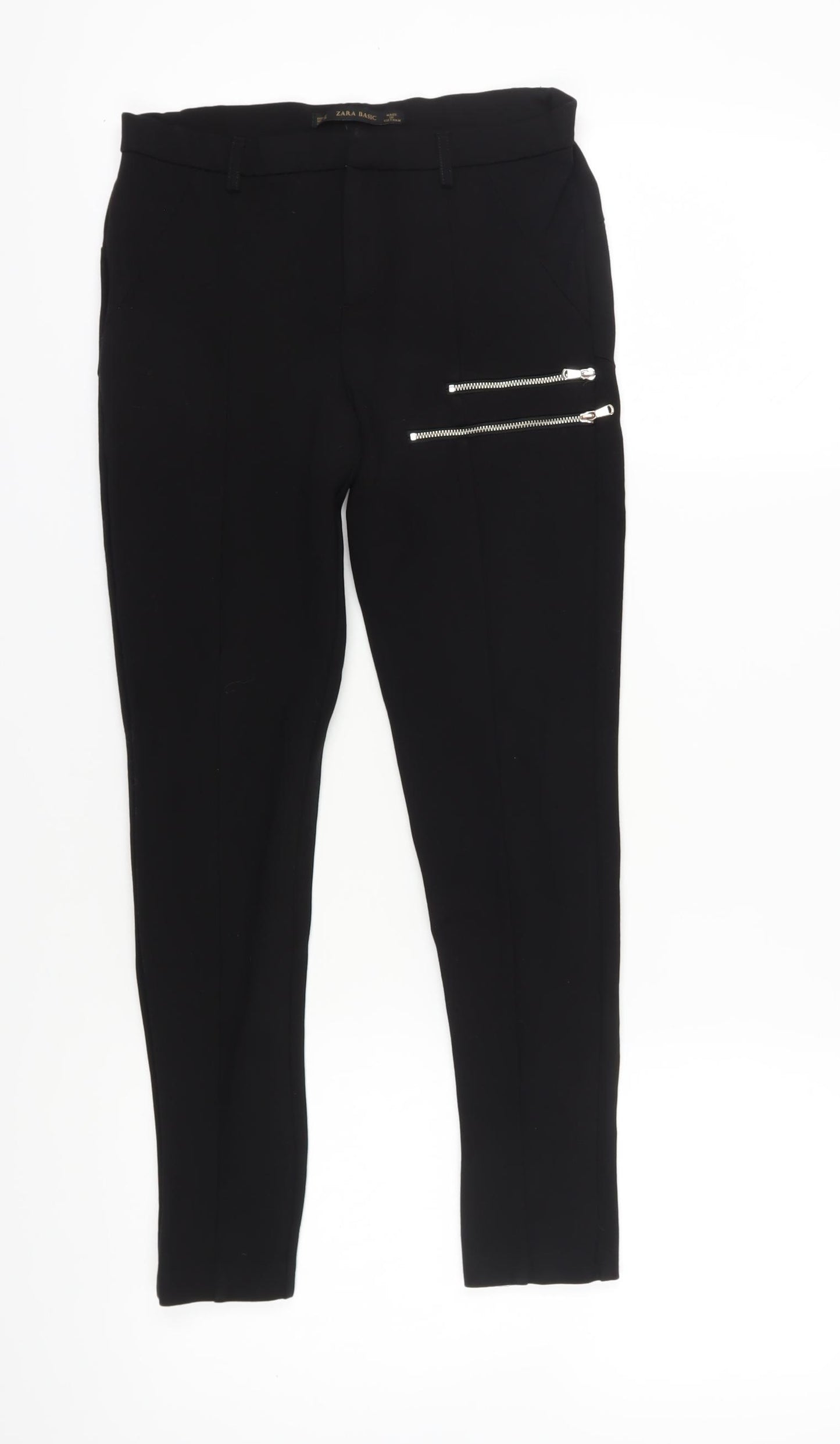 Zara Women's Black Skinny Trousers Size 12