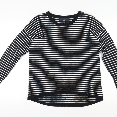 Paul Costelloe Women's Black Striped Pullover Jumper