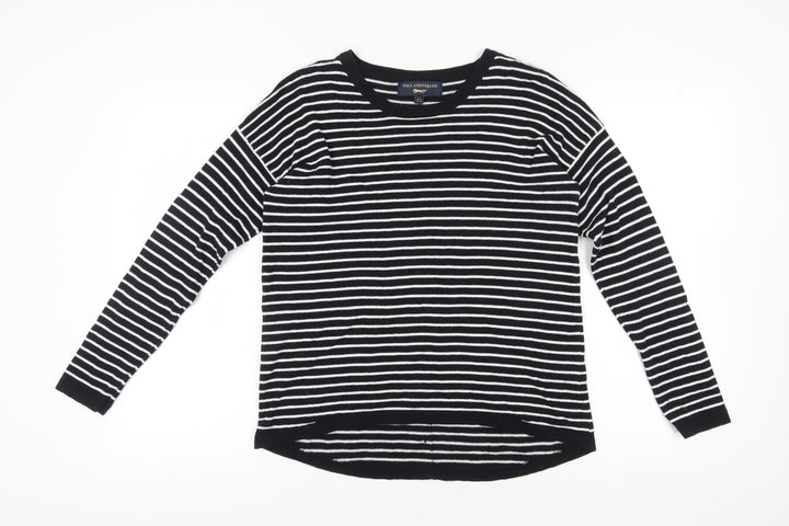 Paul Costelloe Women's Black Striped Pullover Jumper