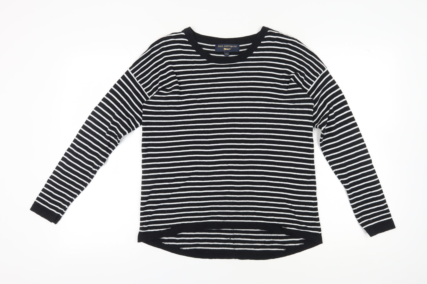 Paul Costelloe Women's Black Striped Pullover Jumper