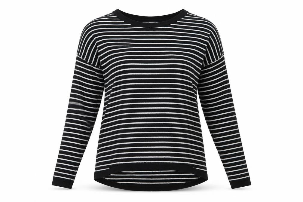 Front view of Paul Costelloe Women's Black Striped jumper