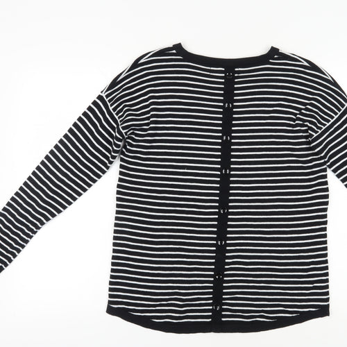 Paul Costelloe Women's Black Striped Pullover Jumper