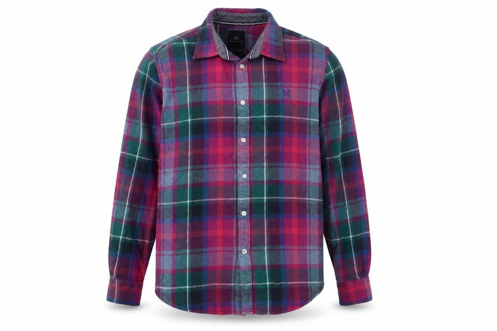 Crew Clothing Men's Multicoloured XL Slim Fit Plaid Shirt