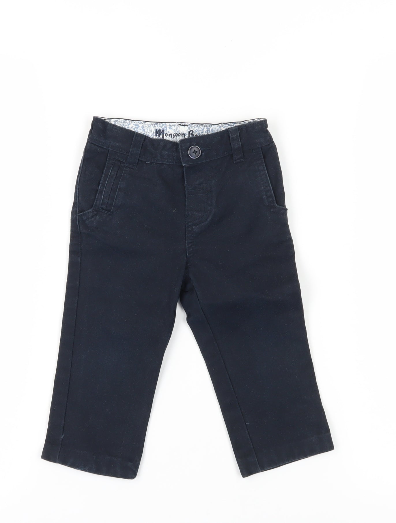Monsoon Boys Blue Trousers 18-24 Months Adjustable Waist