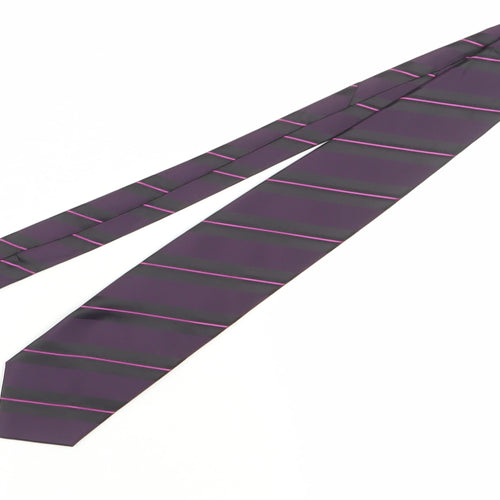Thomas Nash Men's Purple Striped Tie