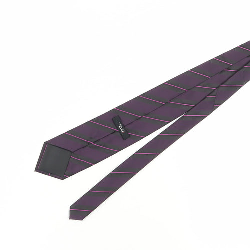 Thomas Nash Men's Purple Striped Tie