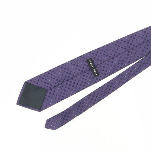 Thomas Nash Men's Purple Geometric Pointed Tie