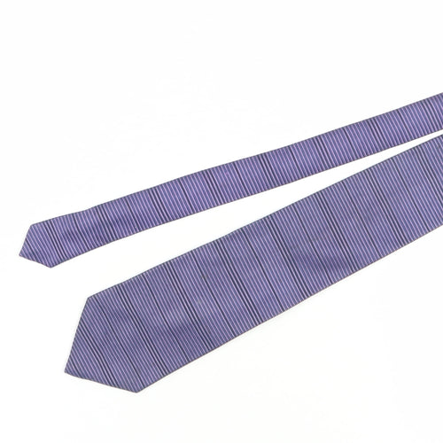 Pierre Cardin Men's Purple Striped Silk Tie