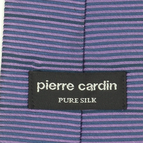 Pierre Cardin Men's Purple Striped Silk Tie