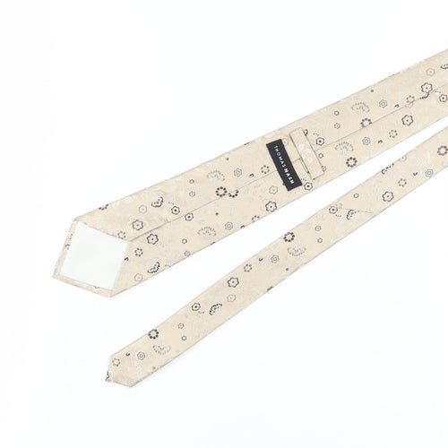 Thomas Nash Men's Beige Floral Silk Tie One Size