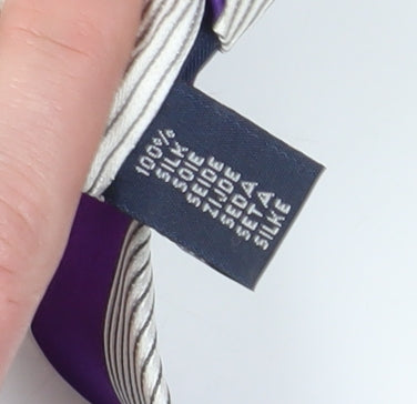 Daniel Hechter Men's Purple Striped Silk Tie One Size