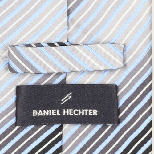 Daniel Hechter Men's Striped Blue Silk Tie