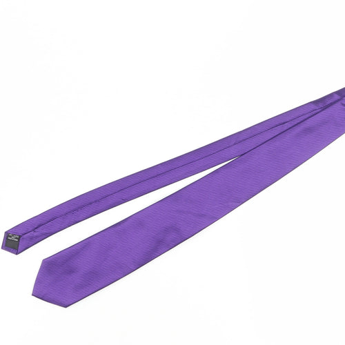 Jeff Banks Men's Purple Striped Silk Tie One Size