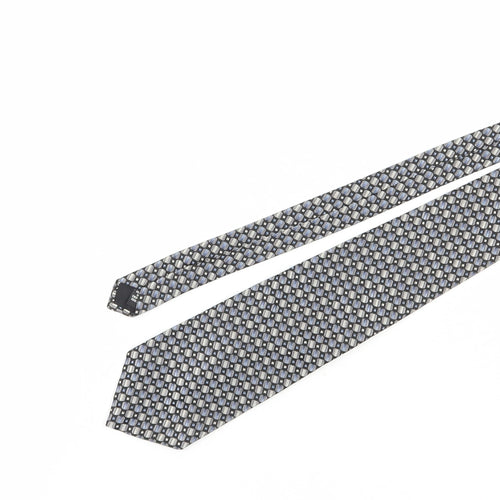Van Heusen Men's Geometric Silk Tie - Black/Blue
