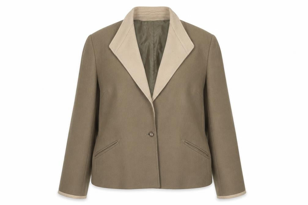 Front view of Windsmoor Beige Women's Blazer, Single-Breasted Wool, 18