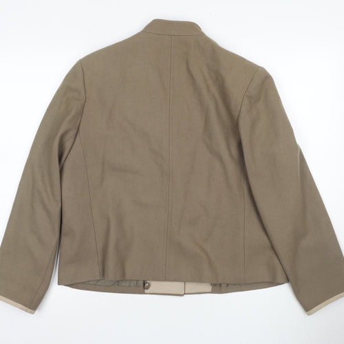 Windsmoor Beige Women's Blazer, Single-Breasted Wool, 18