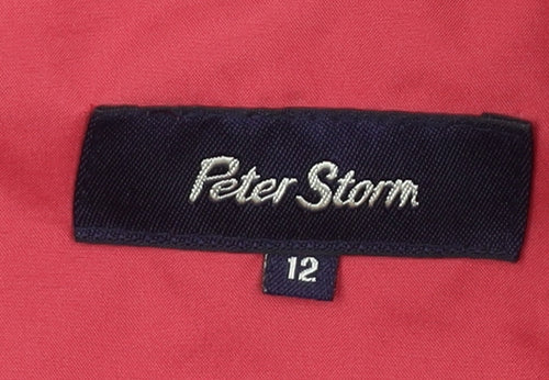 Peter Storm Women's Red Waterproof Hooded Rain Jacket 12