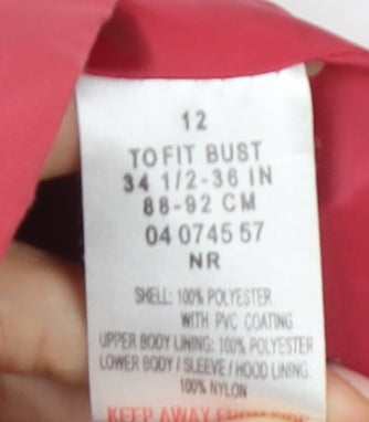 Peter Storm Women's Red Waterproof Hooded Rain Jacket 12