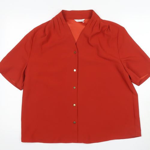 Eastex Women's Red Button-Up Top - Size 16