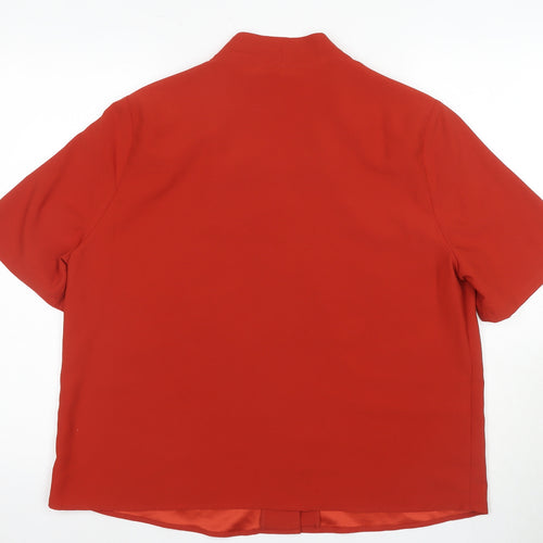 Eastex Women's Red Button-Up Top - Size 16