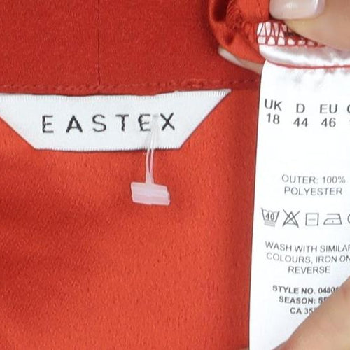 Eastex Women's Red Button-Up Top - Size 16