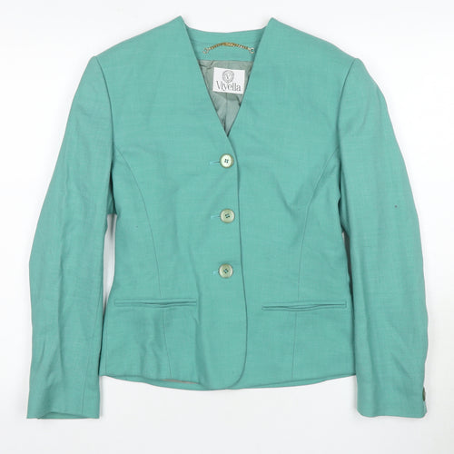 Viyella Women’s Green Size 8 Blazer Suit Jacket