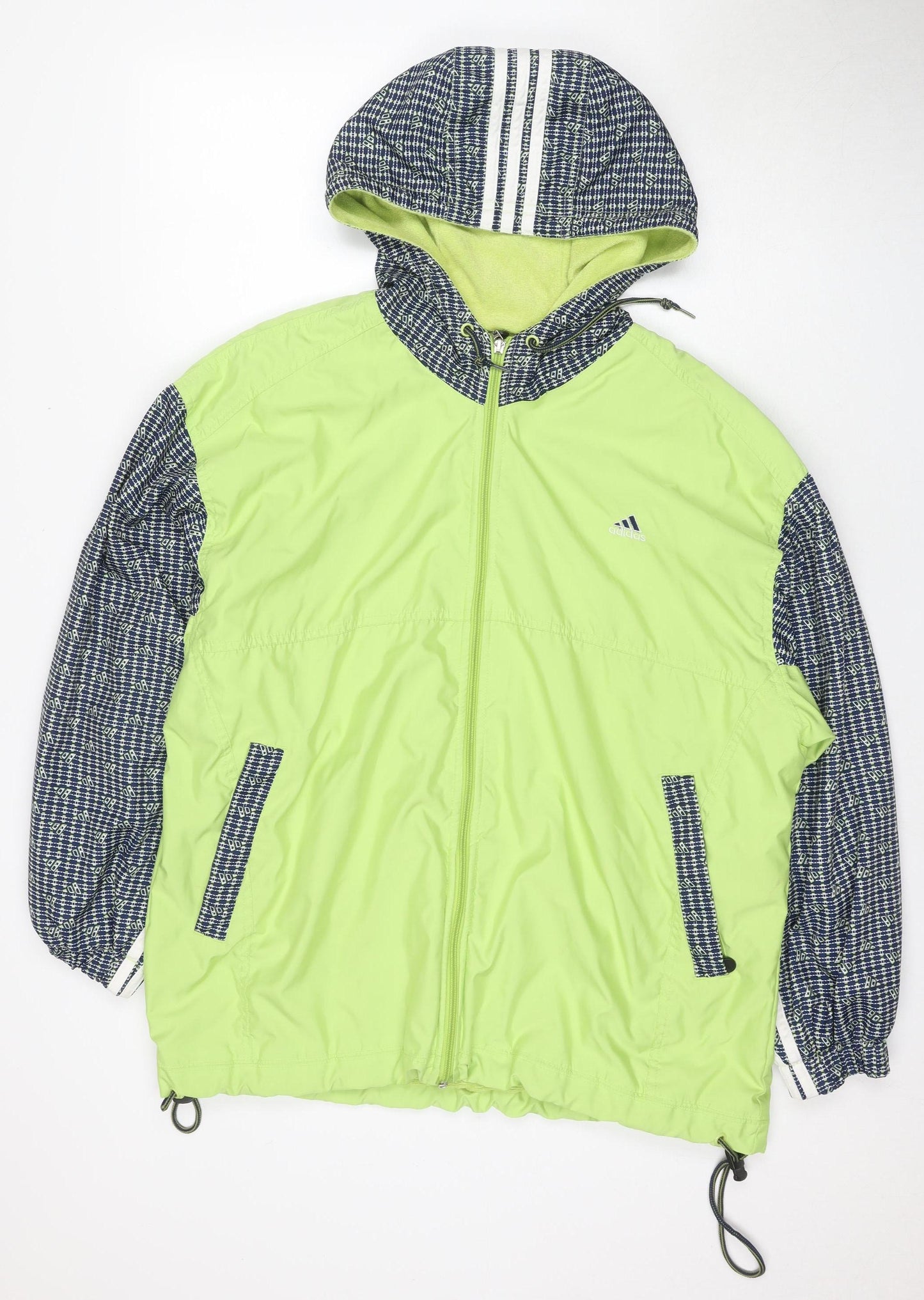 Adidas Women's Green Windbreaker Jacket Size 12