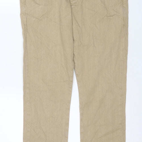 AllSaints Men's Beige Chino Trousers W32 Tapered Casual