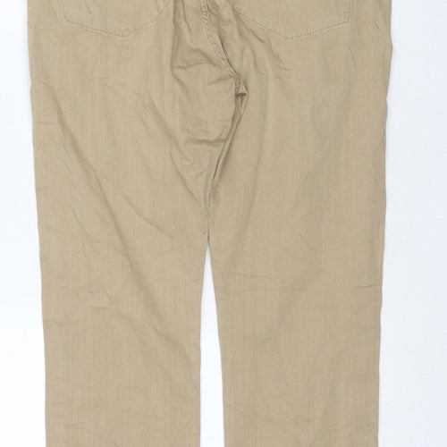 AllSaints Men's Beige Chino Trousers W32 Tapered Casual