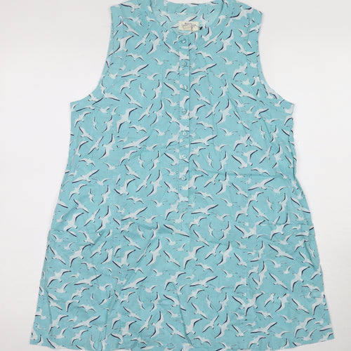 Country to Coast Women's Blue Cotton Shift Dress Size 10