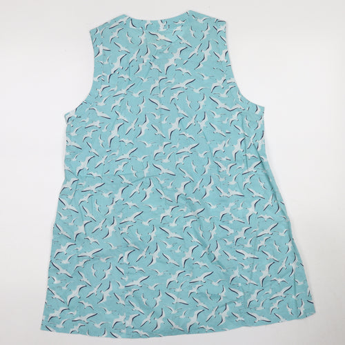 Country to Coast Women's Blue Cotton Shift Dress Size 10