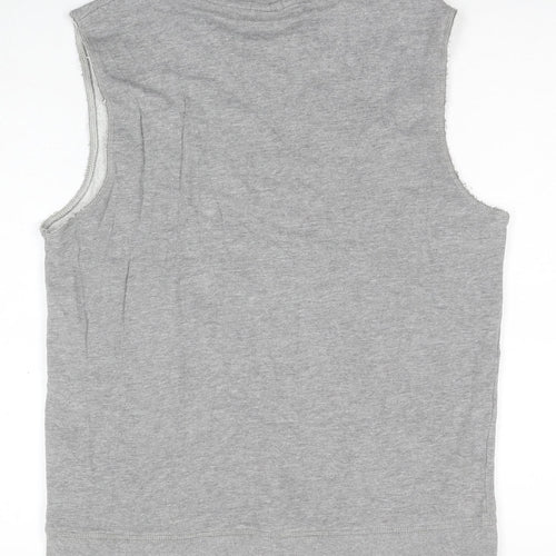 Jack & Jones Grey Sleeveless Crew Neck T-Shirt M