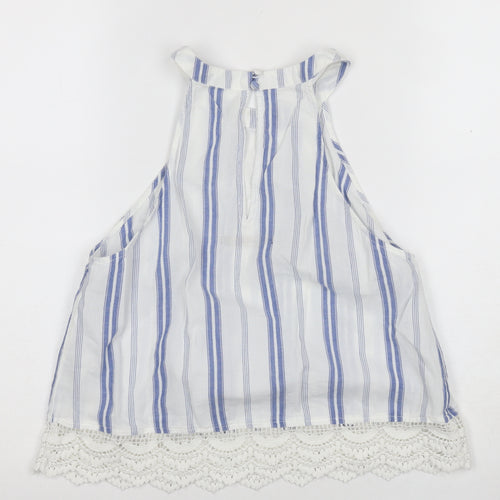 Abercrombie & Fitch Women's Blue Striped Camisole S
