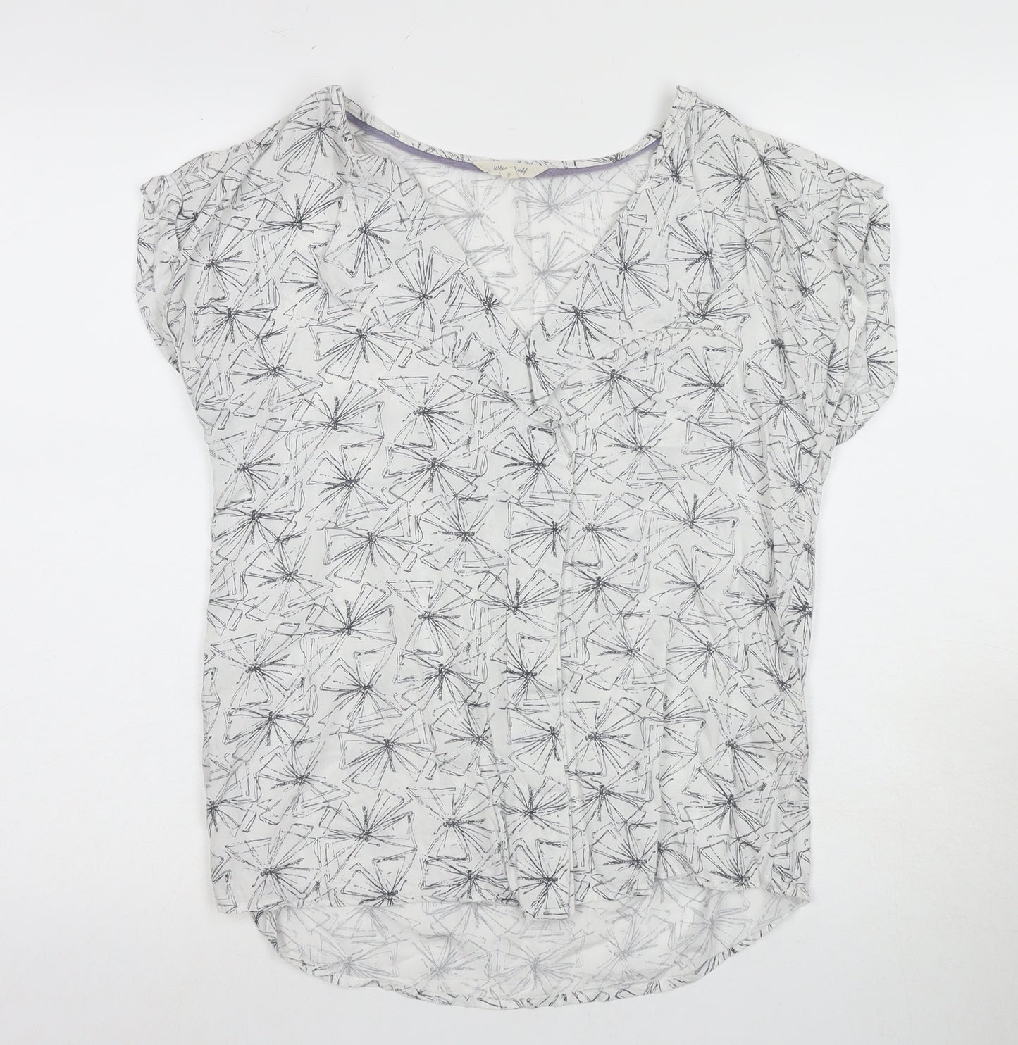 White Stuff Women's Floral V-Neck Blouse, Size 8