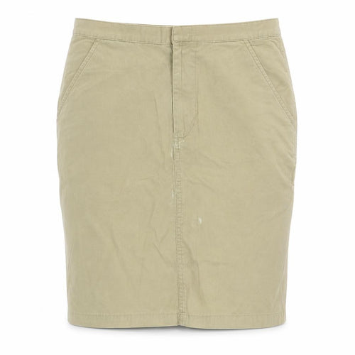 Bon Soirée Women's Beige Cotton Casual Skirt - S