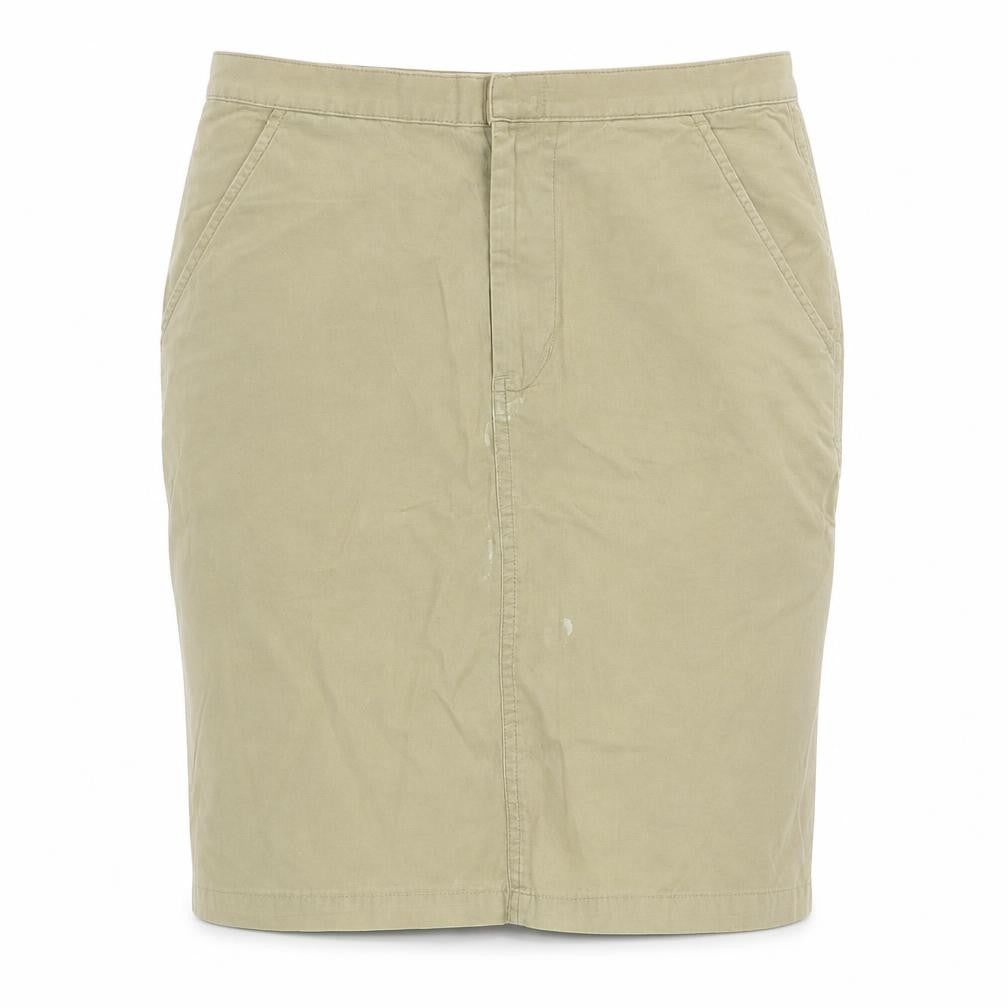 Bon Soirée Women's Beige Cotton Casual Skirt - S
