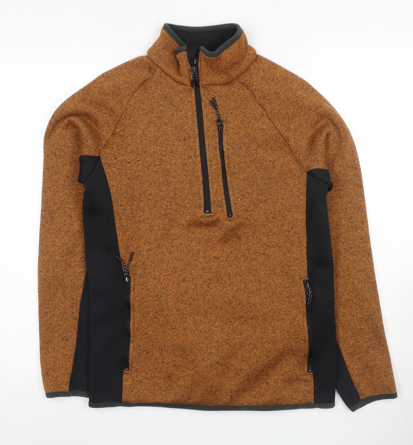 Mountain Warehouse Men's Brown 1/4 Zip Sweatshirt S