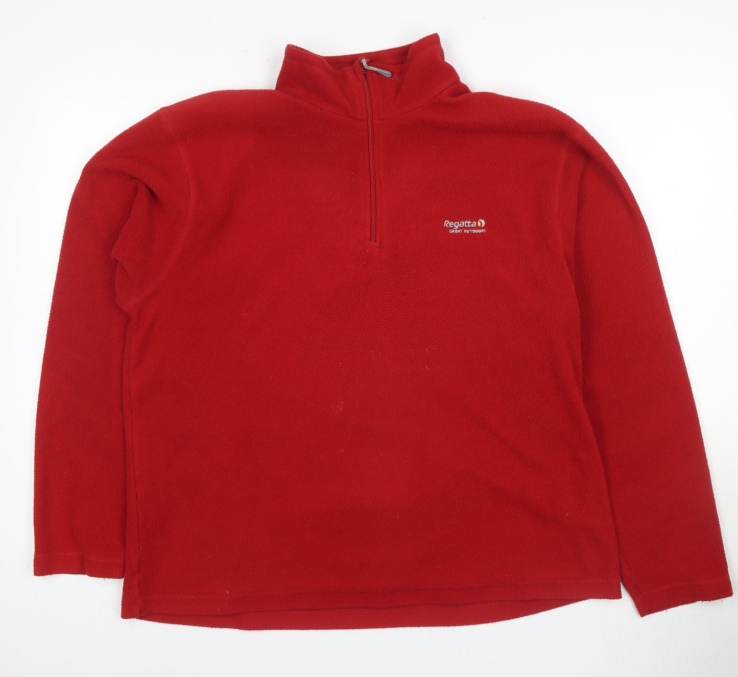 Regatta Men's Red Fleece 1/4 Zip Sweatshirt Size L